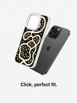Secret Garden Map phone case fit and profile view
