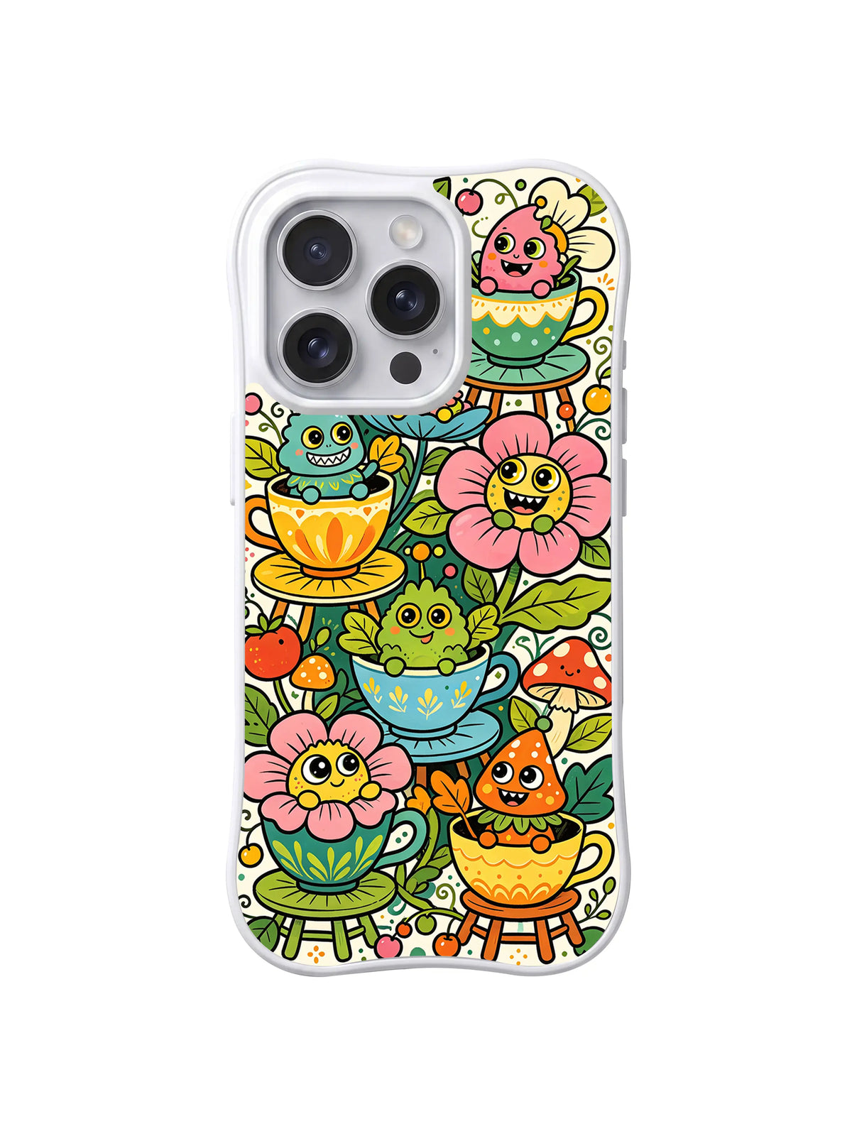 Secret Garden Oddballs iPhone 13 Pro case in Teacup Bloom Oddballs pattern