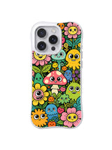 Secret Garden Oddballs iPhone 13 Pro case in Mushroom Flower Garden Crowd pattern