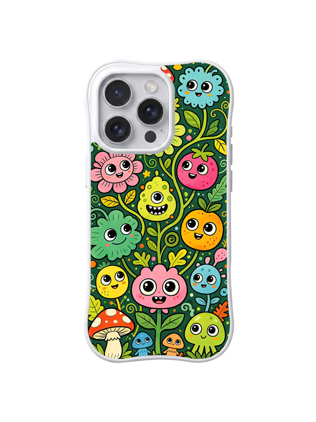 Secret Garden Oddballs iPhone 13 Pro case in Fruit Flower Sprout Friends pattern
