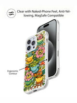 Secret Garden Oddballs iPhone 13 Pro case shown near a magnetic accessory