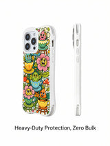 Front and side views of Secret Garden Oddballs iPhone 13 Pro case