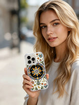 Secret Joy Universe artist-designed iPhone 14 Pro case lifestyle view