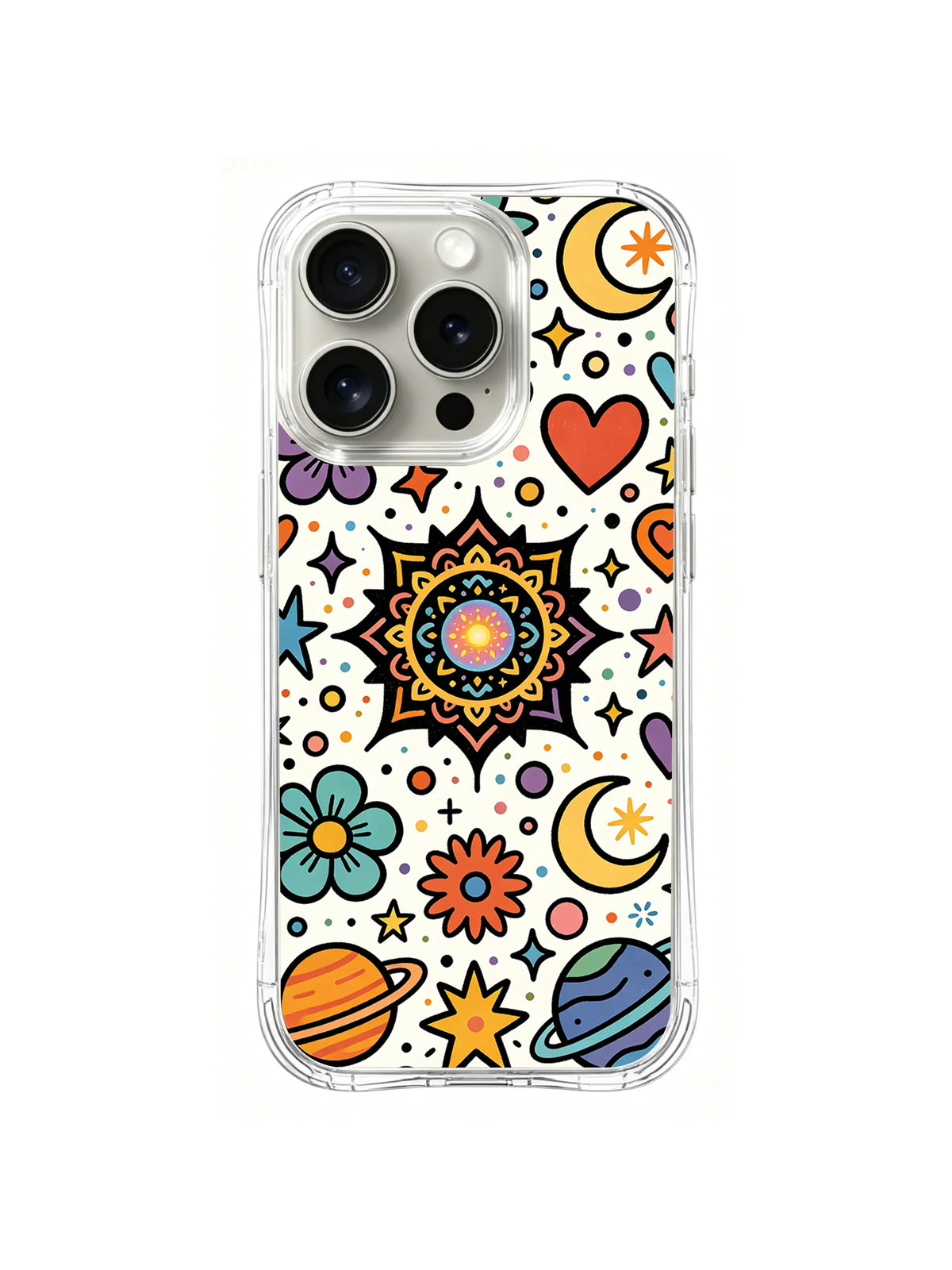 Cosmic Mandala Garden celestial iPhone 14 Pro case pattern