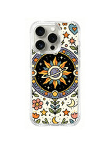 Saturn Sun Bloom celestial iPhone 14 Pro case pattern