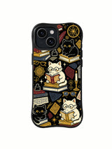 Secret Library Cats iPhone 15 case artwork front view