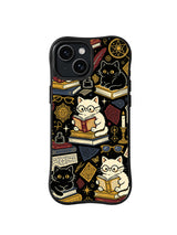 Occult Reading Cats pattern for iPhone 15 case