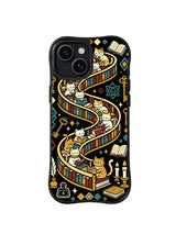 Spiral Library Kittens pattern for iPhone 15 case
