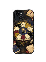 Midnight Story Circle pattern for iPhone 15 case