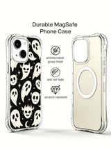 The Secret Smile Haunters iPhone 15 Plus case angled view