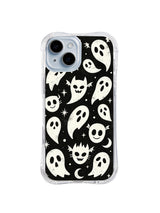 Mischief Moon Haunters black and white ghost pattern