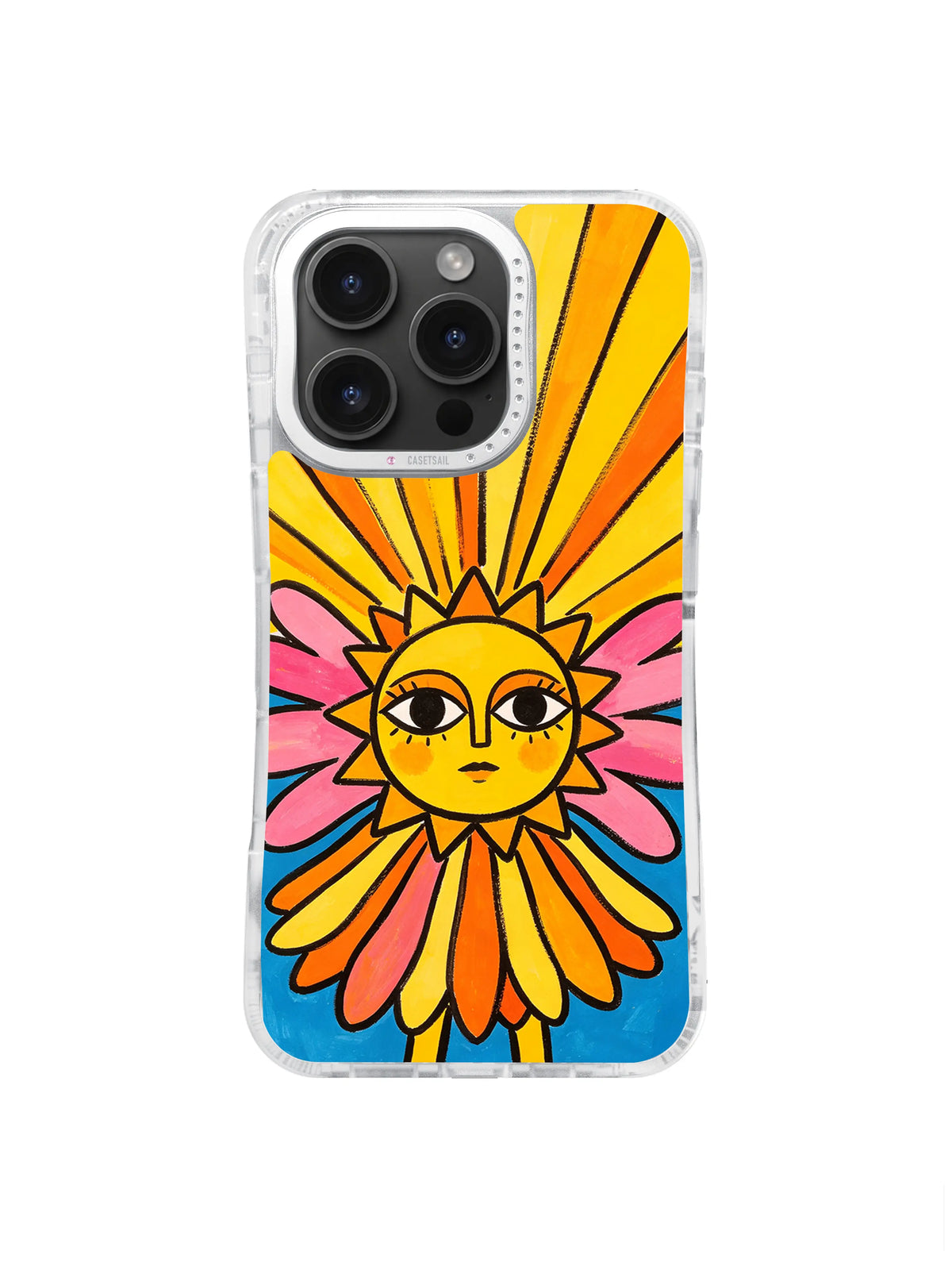 Sun Flower Spirit pattern iPhone 15 Pro Max case