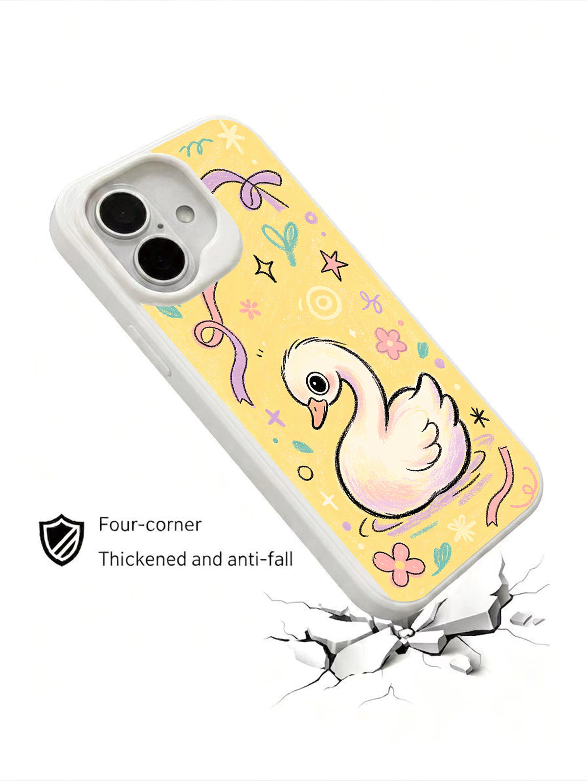 Secret Swan protective iPhone 16 Plus case