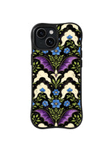 Midnight Bat Bloom pattern iPhone 15 Plus case
