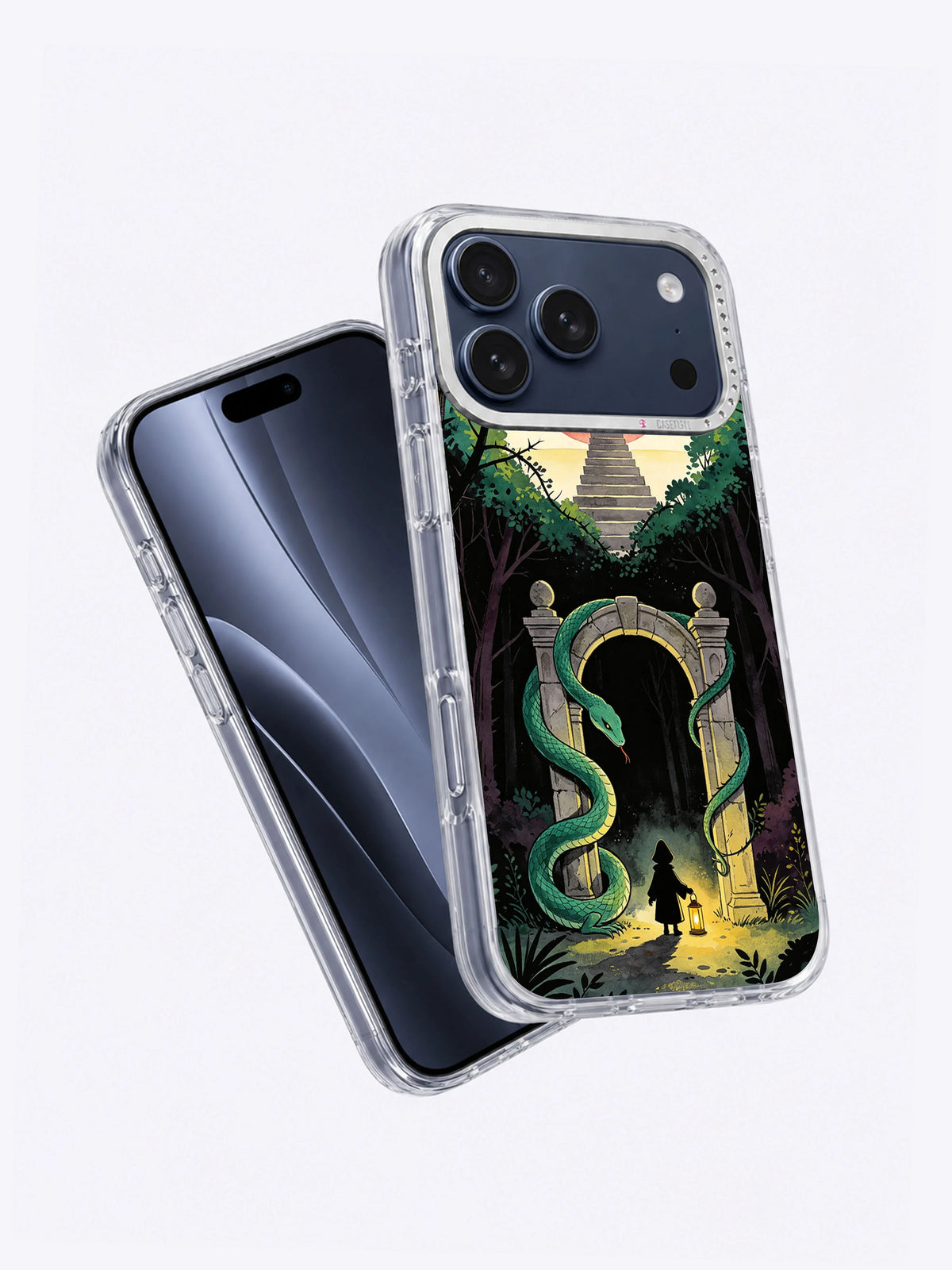 Serpent at the Moon Gate iPhone case angled product view