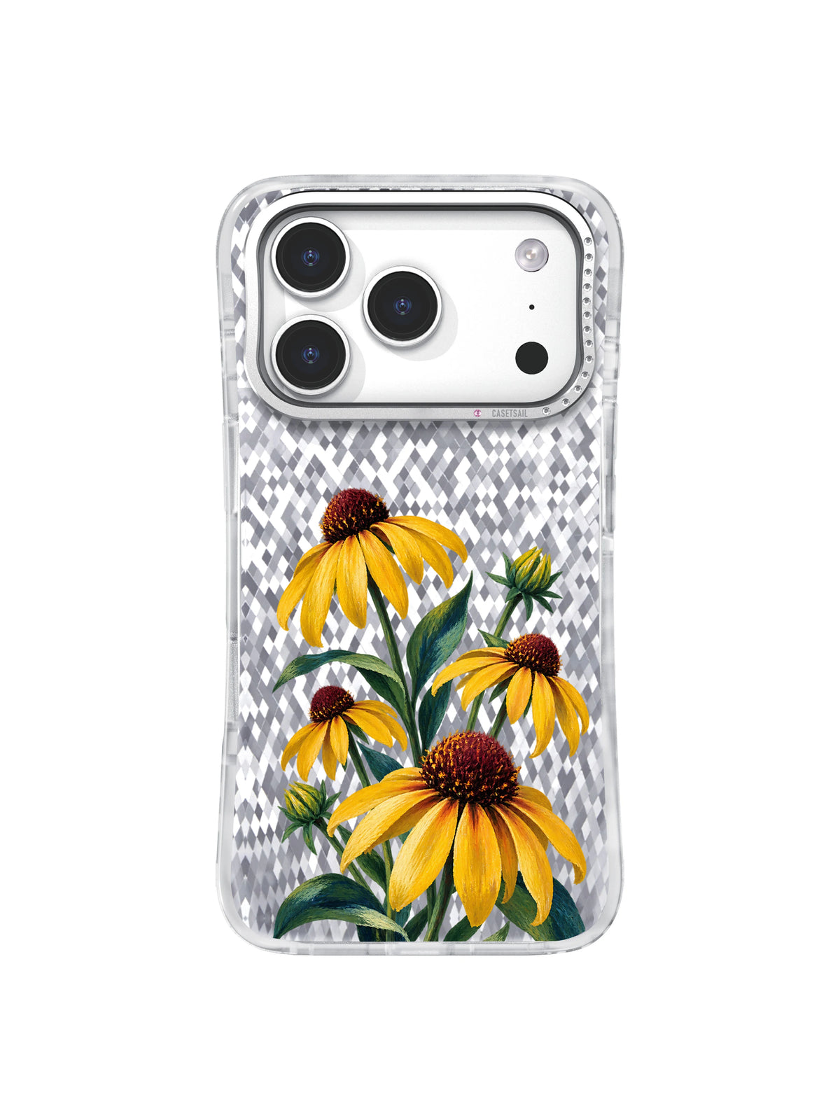 Seven Small Suns transparent iPhone case front view