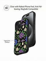 Shadow Trinket Garden iPhone 15 Plus case protection detail