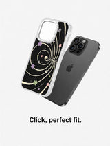 Clear spiral flower art case separated from iPhone 16 Pro Max