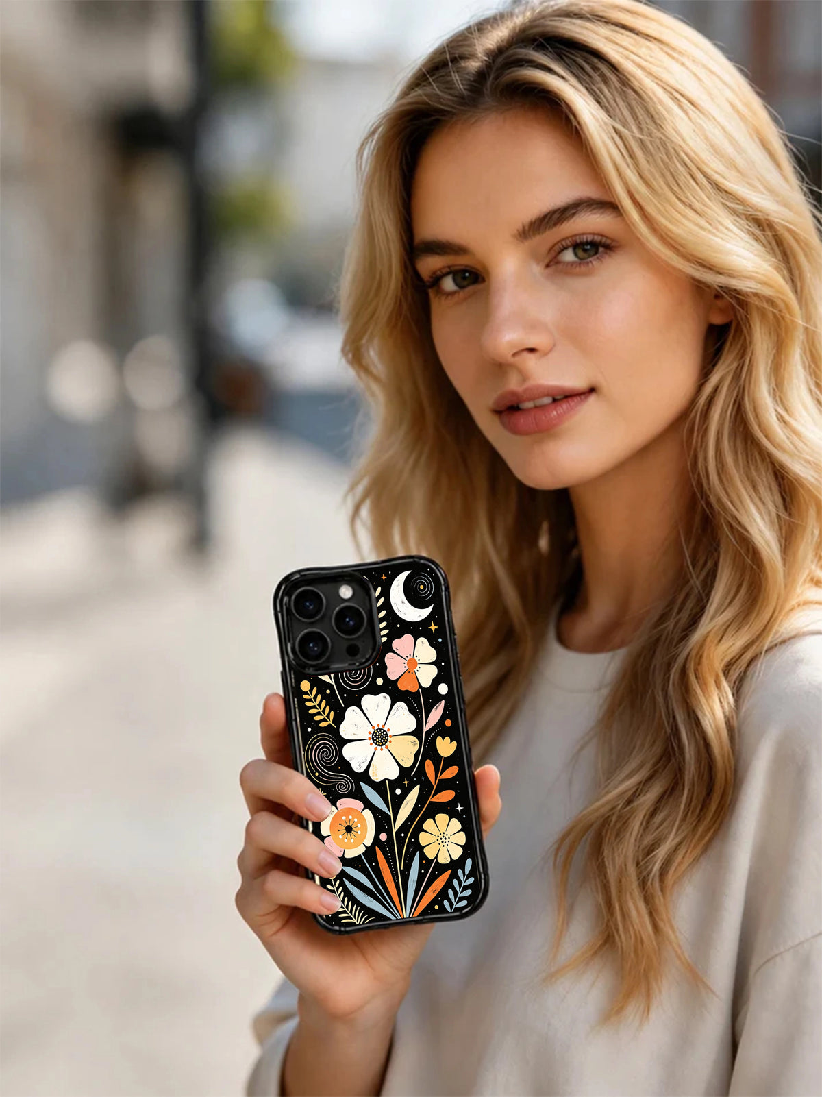 Silent Circle Garden iPhone 15 Pro case lifestyle view
