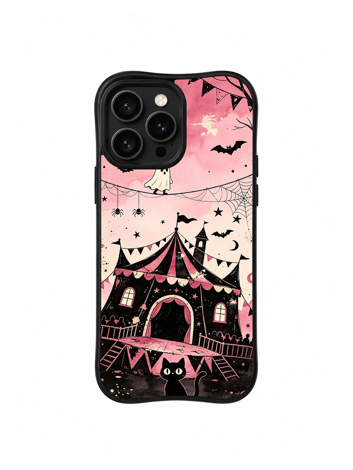 Silent Spider-Silk Circus cute gothic iPhone 13 Pro case front view