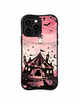 Moon Tent Tightrope ghost circus artwork on an iPhone 13 Pro case