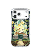 Silver Flower Conservatory Silver Bloom Study artwork on iPhone case