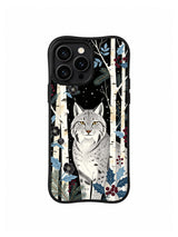 Silver lynx winter iPhone 15 Pro Max case by Elowen Fern