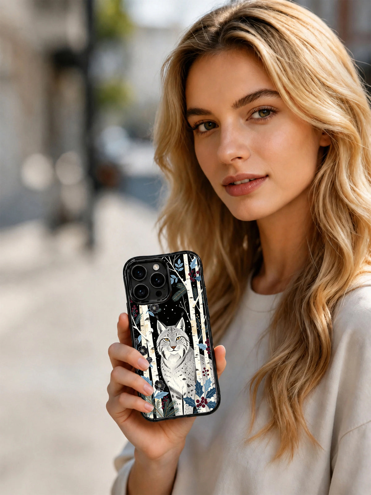 The Quiet Wilds winter lynx phone case
