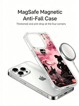 Pink coastal gothic siren iPhone 13 Pro case angled view