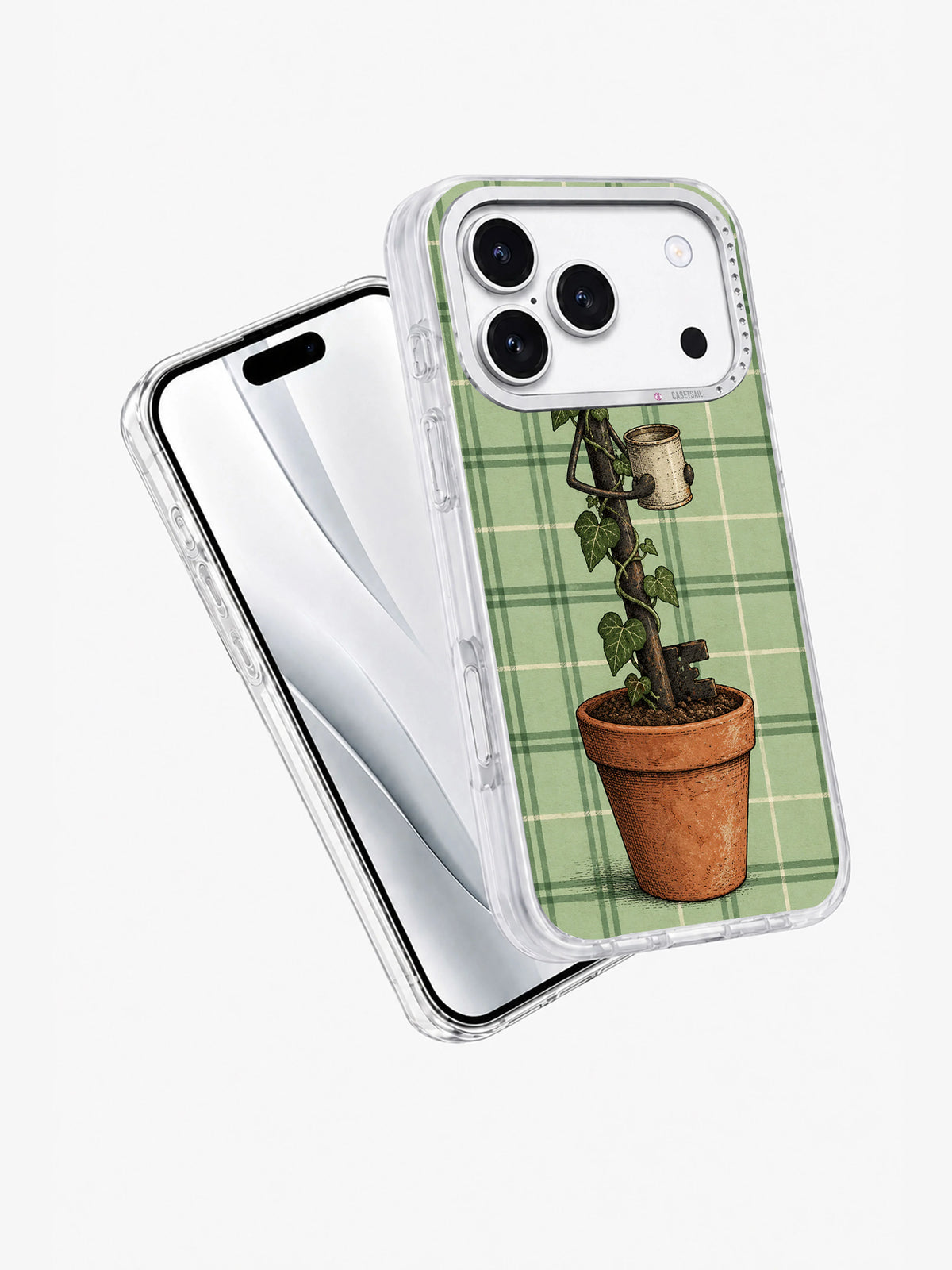 Skeleton Key Gardener iPhone 17 Pro case angled view