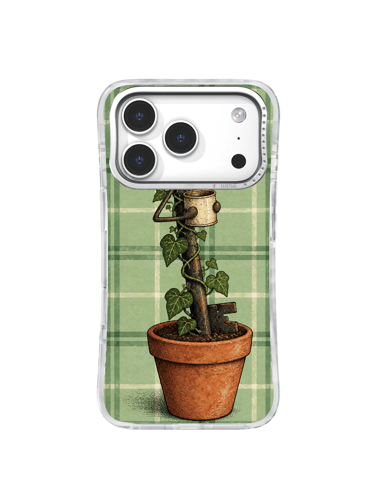 Skeleton Key Gardener climbing ivy and iron key iPhone 17 Pro case, pattern four