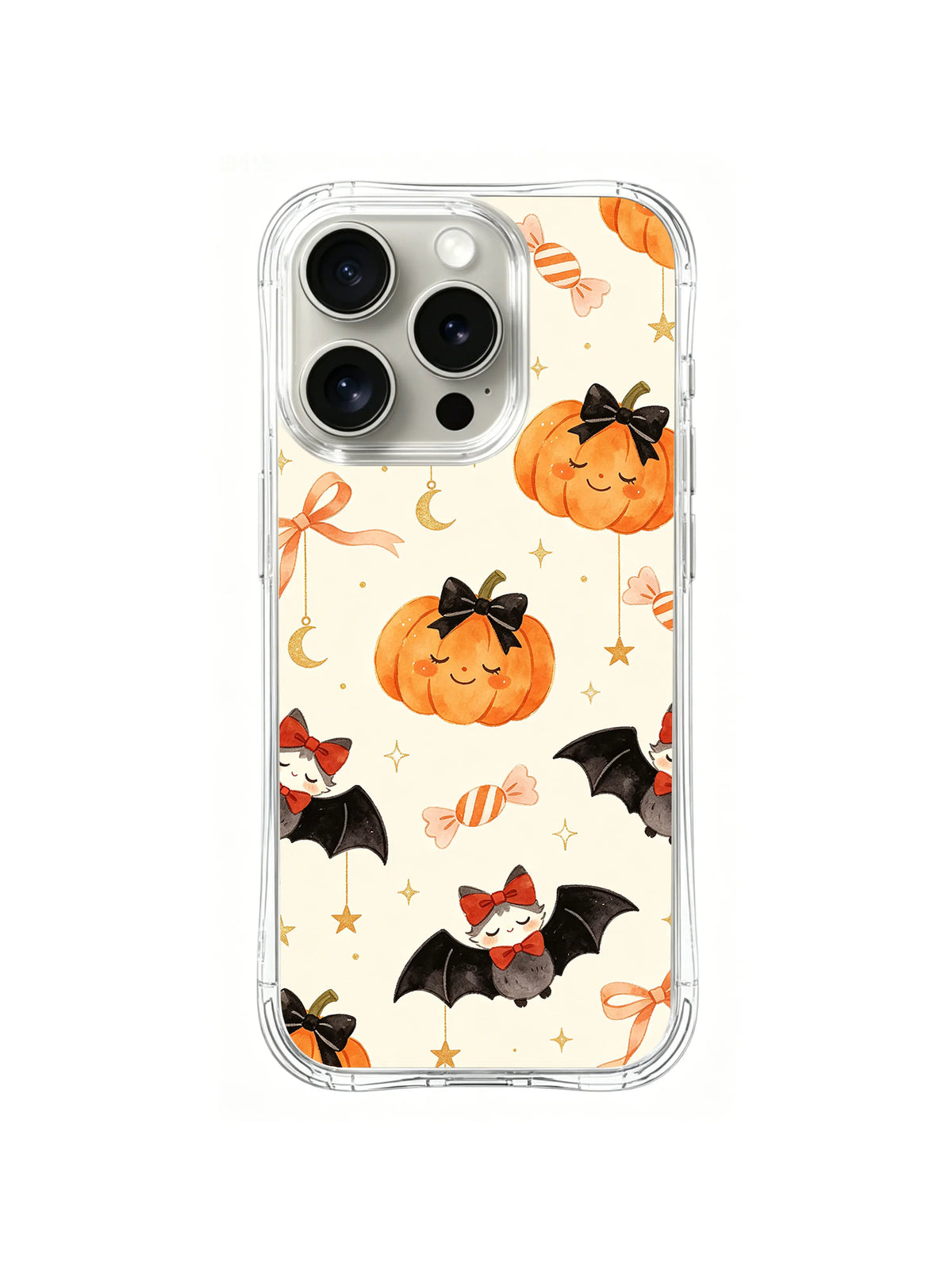 Bow Bat Candy Toss pattern iPhone 14 Pro case