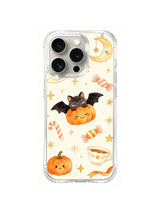 Pumpkin Nap Bat pattern iPhone 14 Pro case