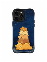 Sleepy Moon Bears iPhone 14 Pro Max case in Dreamy Bear Tower artwork