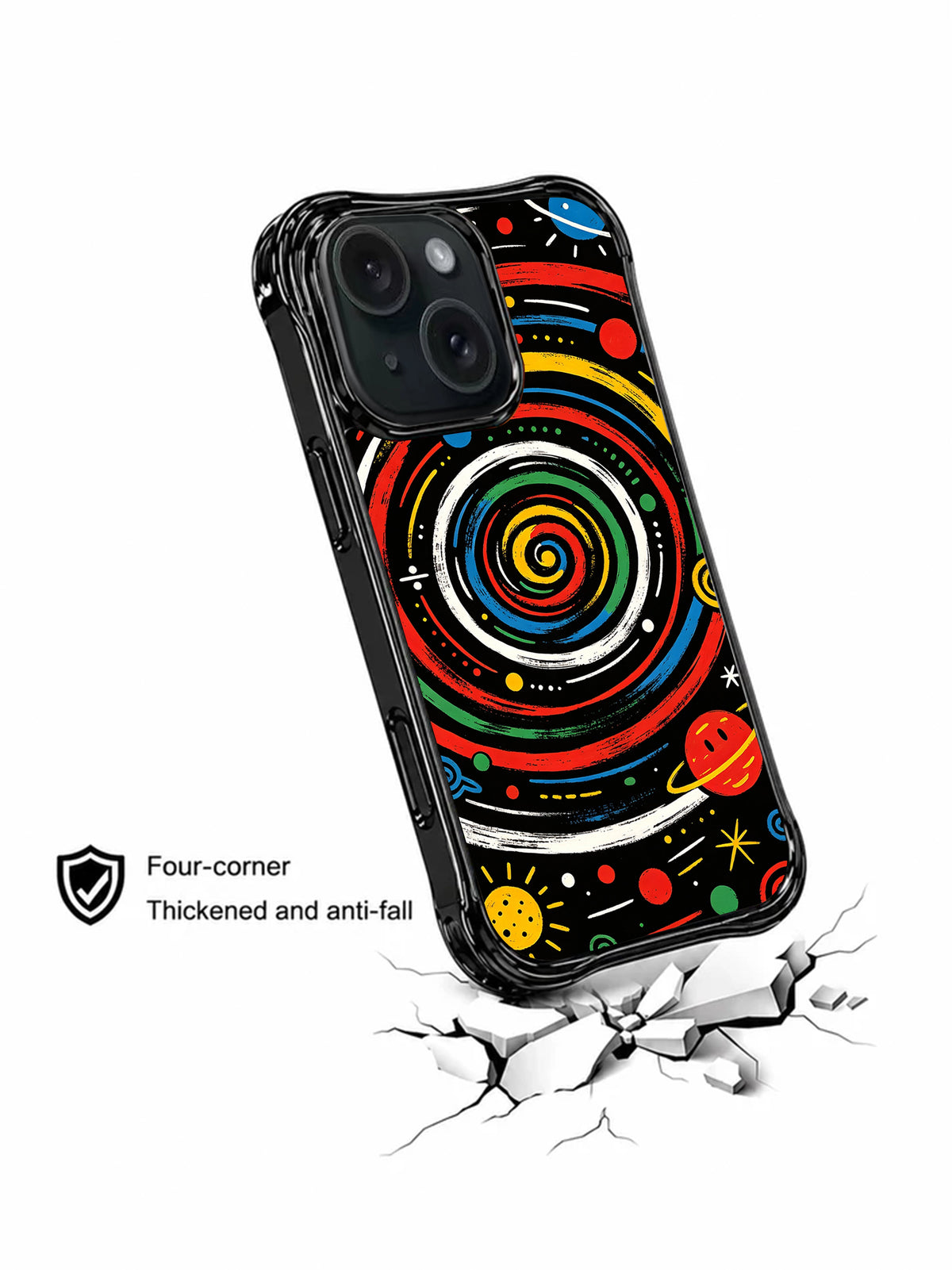 Smile Orbit artist designed iPhone 15 Pro case lifestyle image