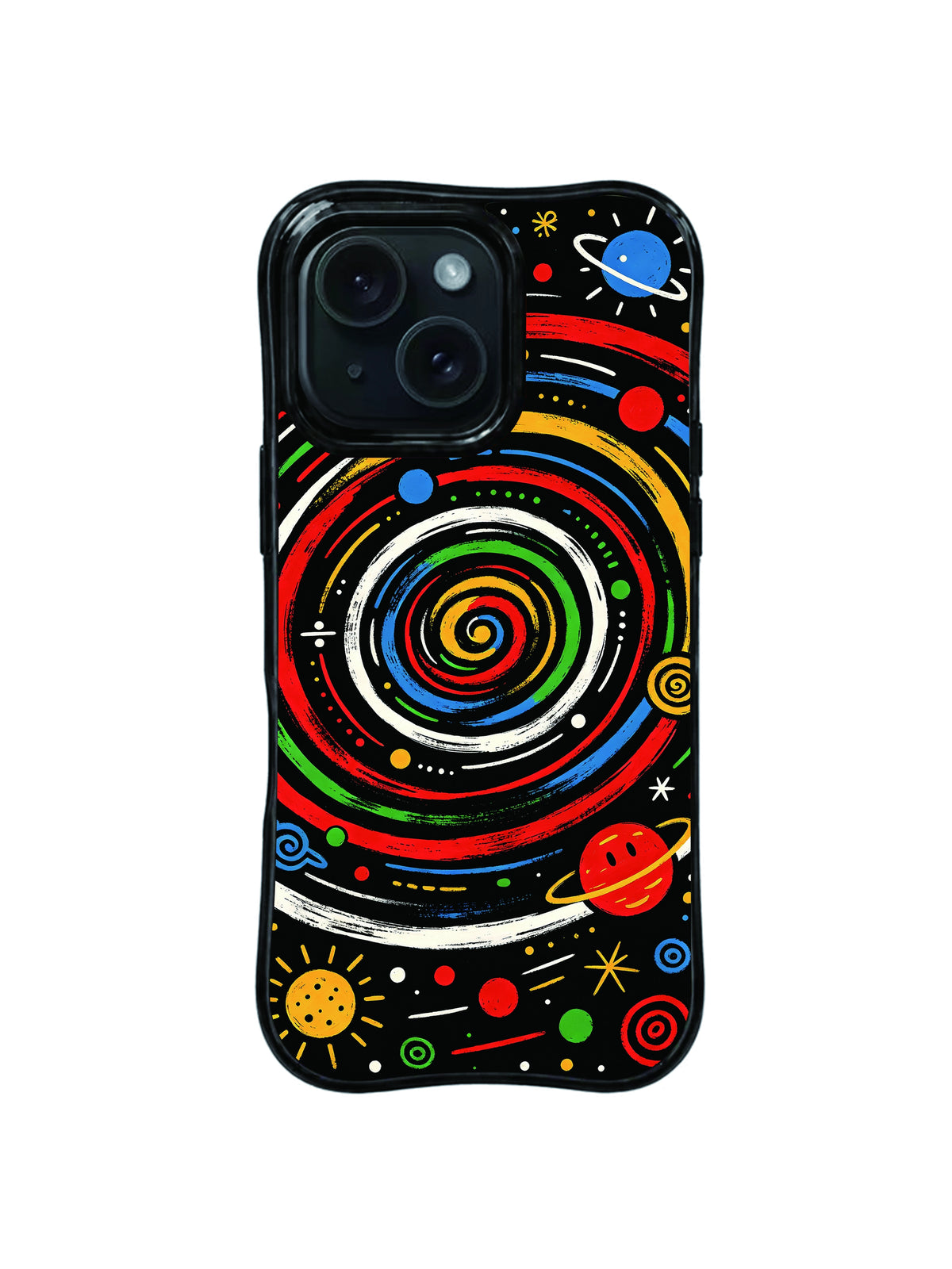 Rainbow Vortex colorful orbit iPhone 15 Pro case