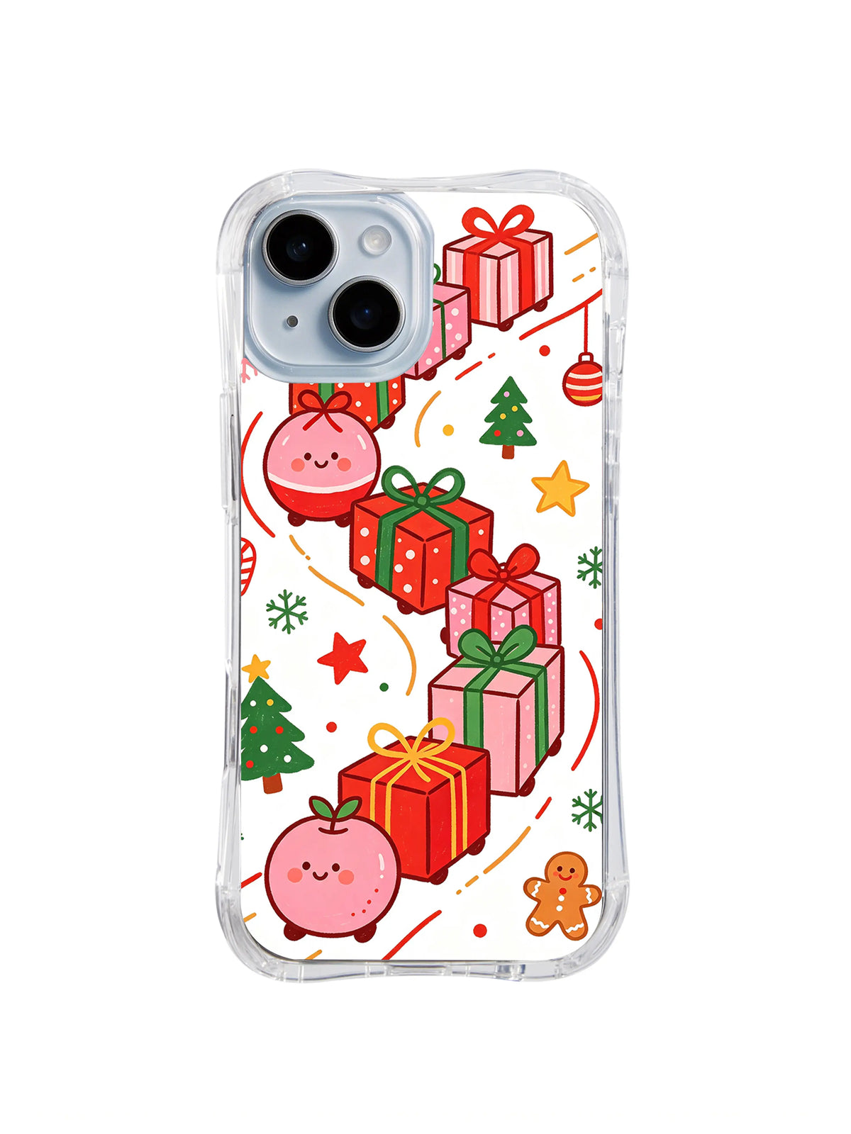 Smiling Ornament Gift Train pattern iPhone 13 case