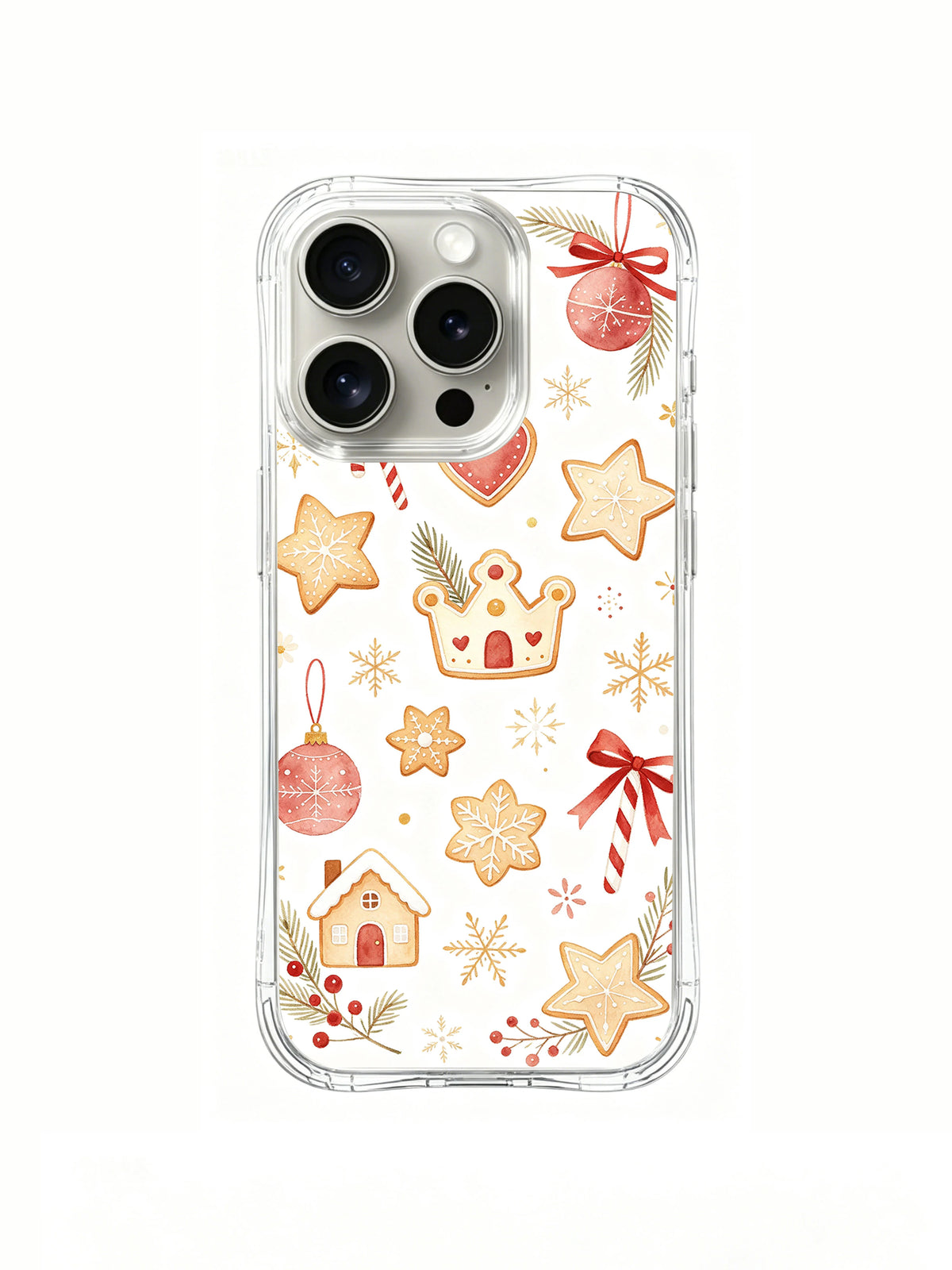 Snowflake Cookie Garden iPhone 14 Pro case front view