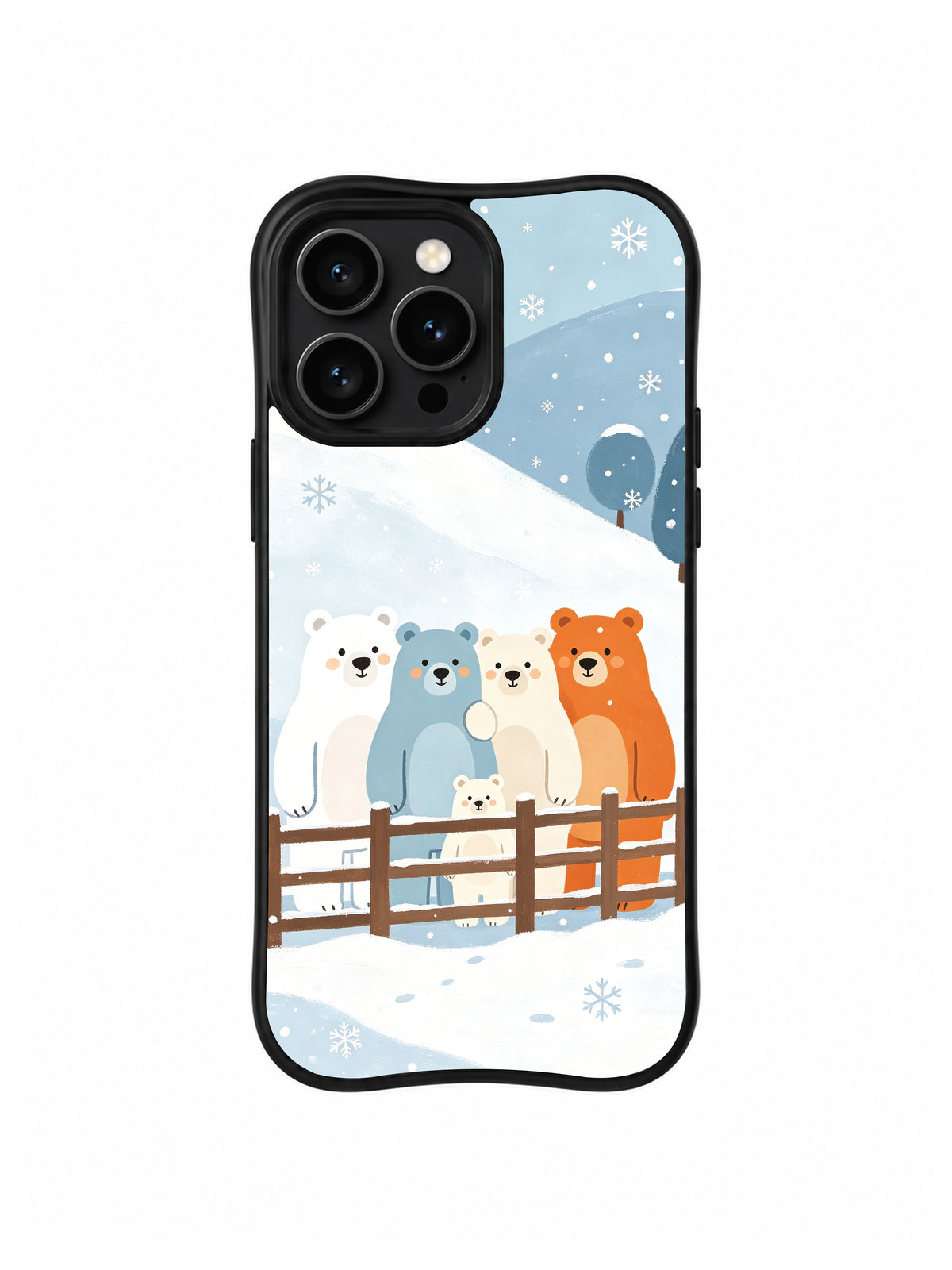 Winter Fence Family bear artwork