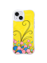 Blue Petal Sunrise pattern iPhone 15 case