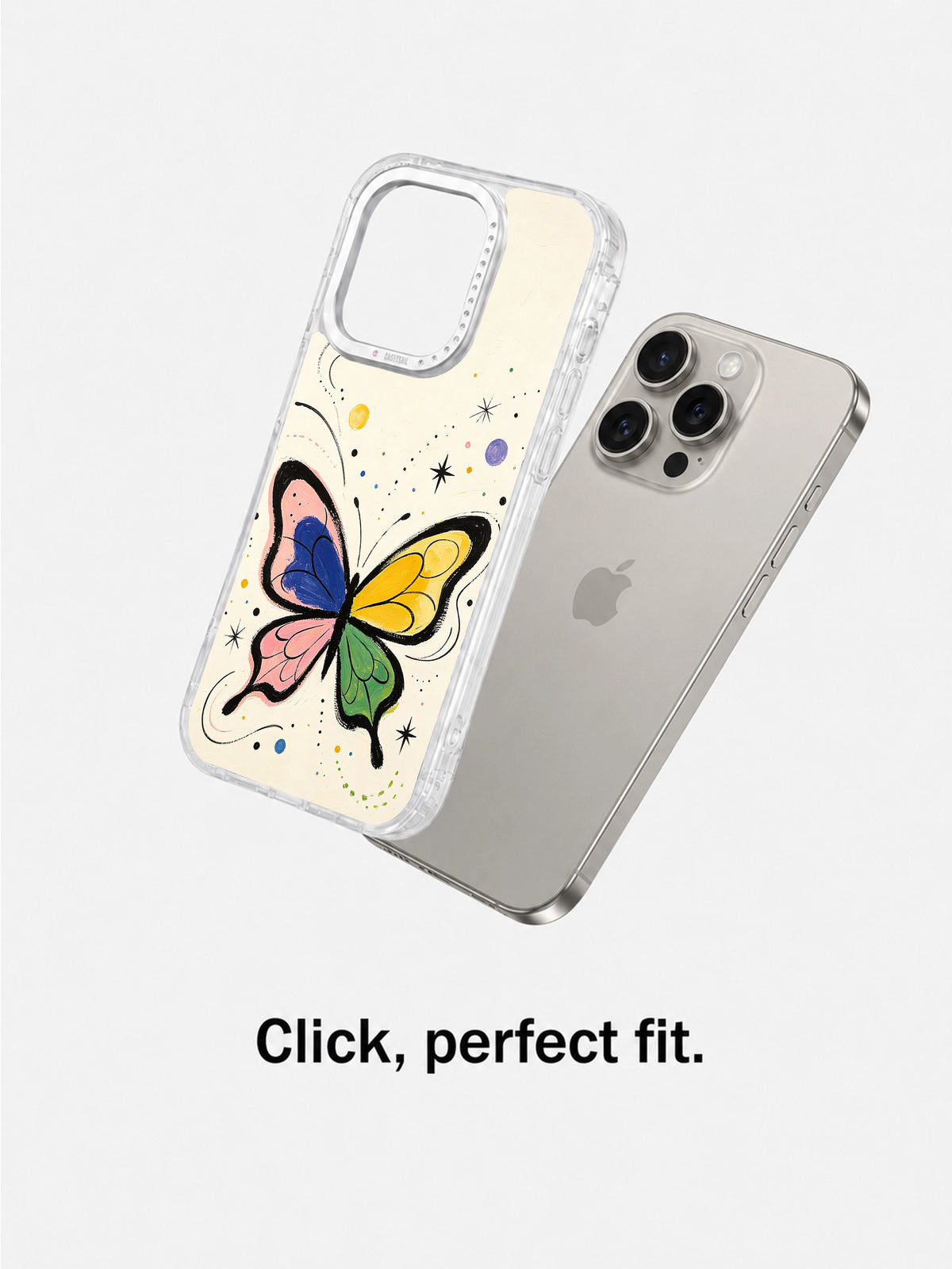 Soft Butterfly Universe iPhone 16 Pro case installation view
