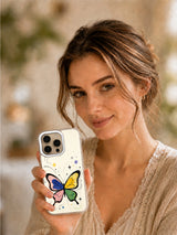 Soft Butterfly Universe iPhone 16 Pro case lifestyle view