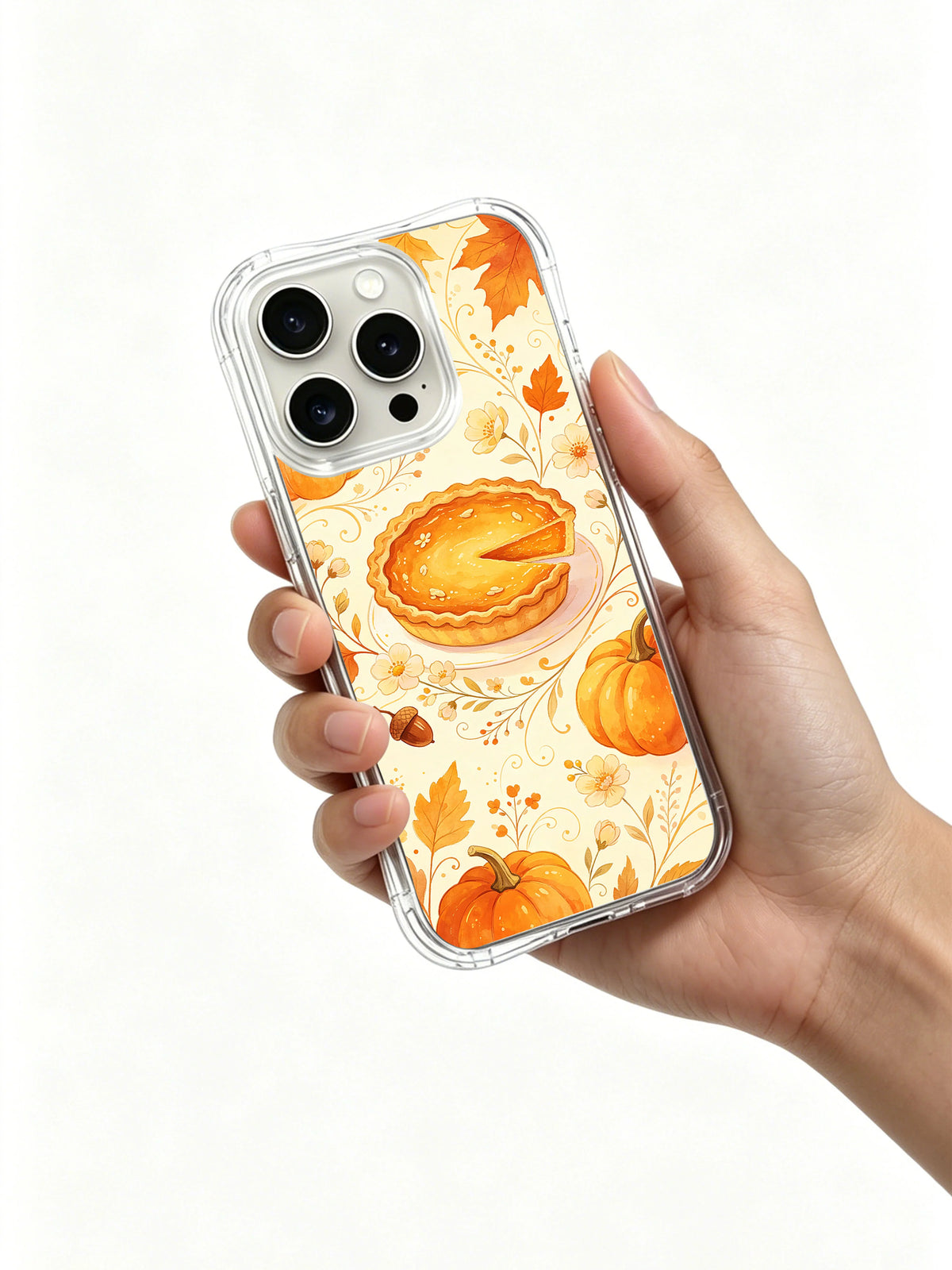 Soft Harvest Memories: A hand holding the illustrated case.