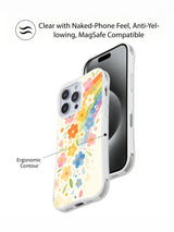 Soft Rainbow Flower Garden MagSafe iPhone 15 Pro case