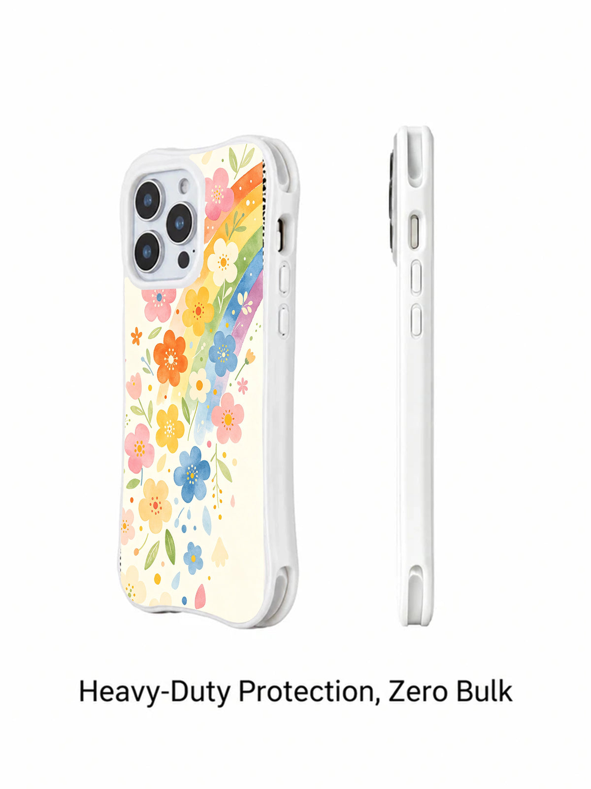 Soft Rainbow Flower Garden iPhone 15 Pro slim case