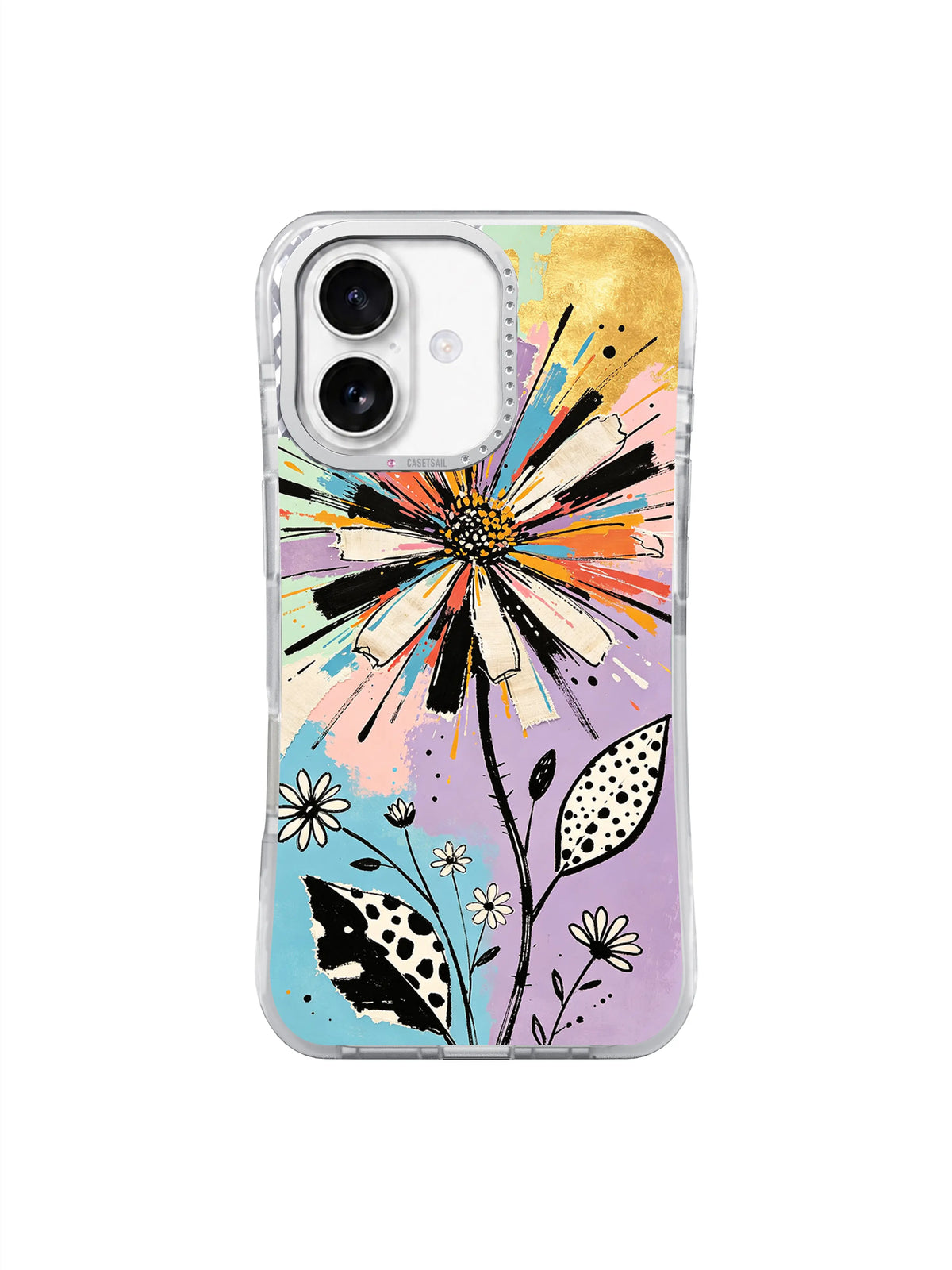 Golden Burst Daisy iPhone 17 case