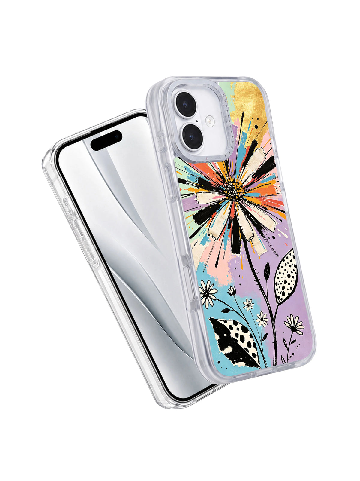 Soft Rebel Bloom Garden iPhone 17 case front and back view