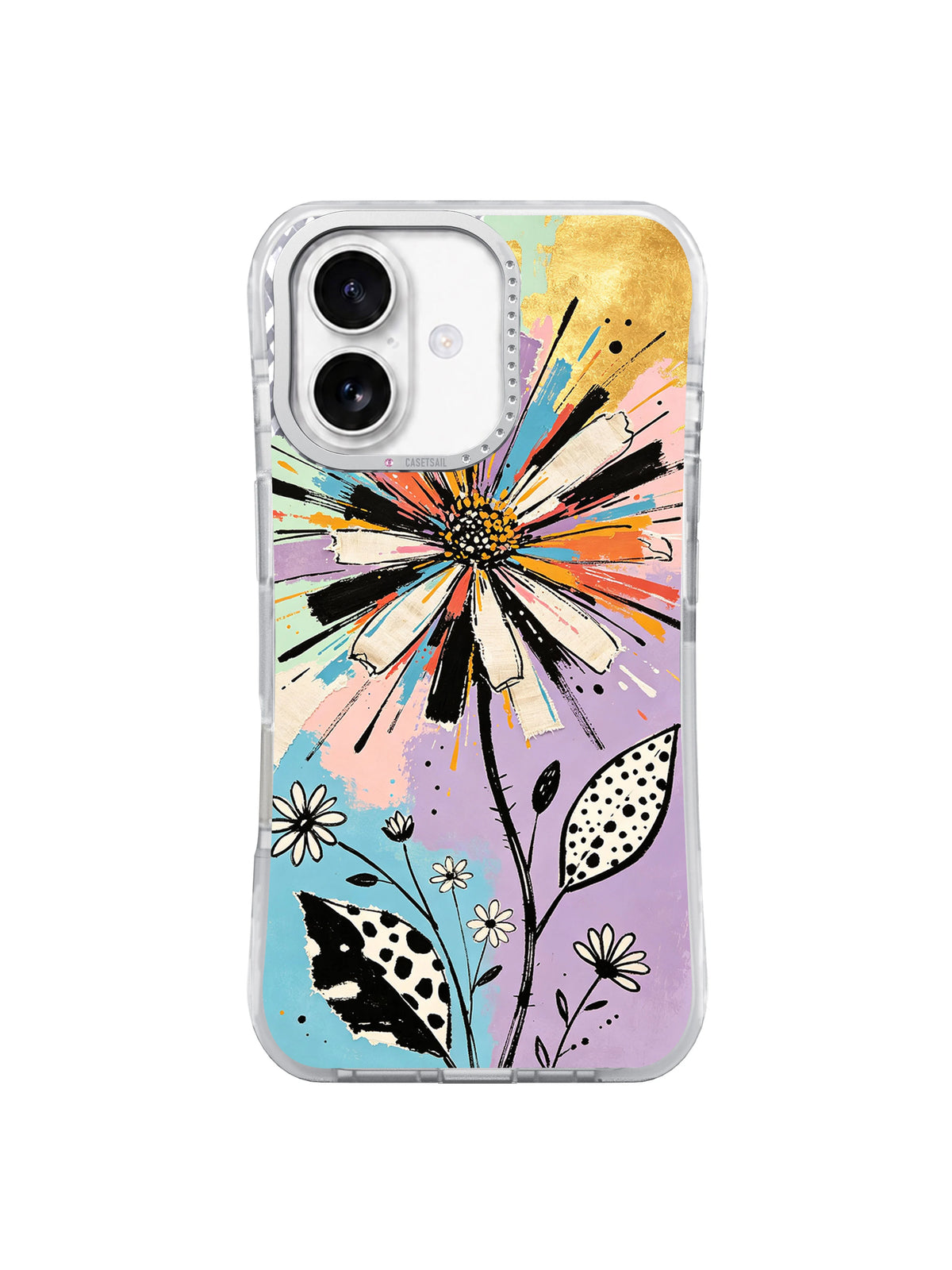 Soft Rebel Bloom Garden artistic iPhone 17 case front view