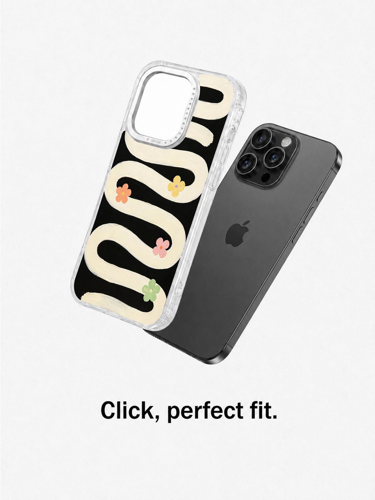 Soft Rhythm Garden phone case fit and profile view
