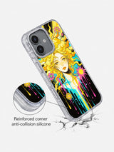 Solar Bloom colorful portrait iPhone case hand view